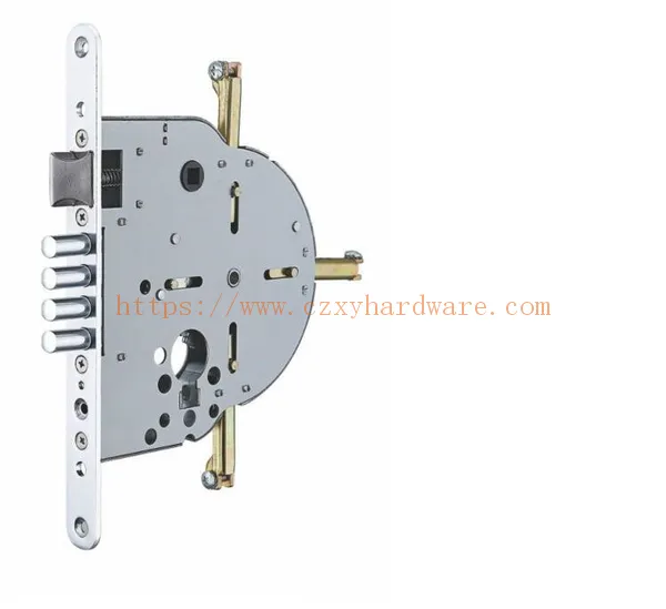 Xingyou modern zinc aluminum alloy 5 key french door mortise lock body 4pins multi door lock